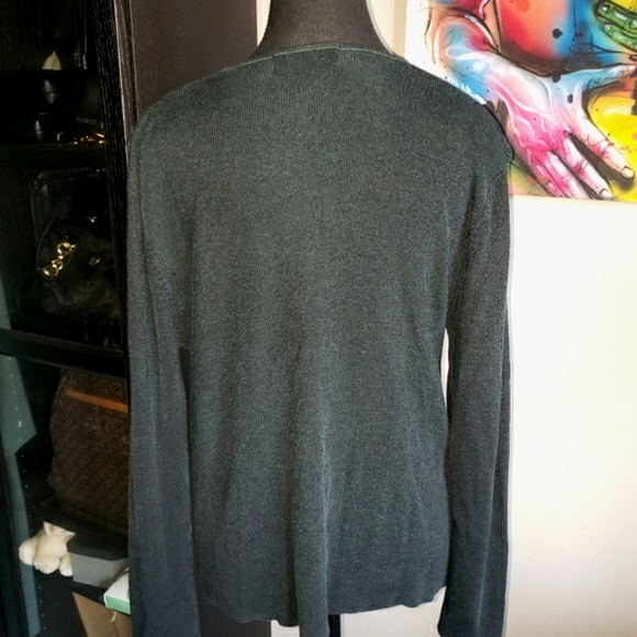 5 For $25✨️Vintage City Trend Medium Black Longsleeve Beaded Embroider Sweater - Picture 4 of 4